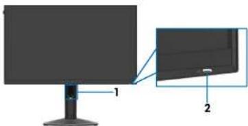 ALIENWARE AW2524HF - Identification des pièces et contrôles - 1