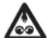 METABO KGS 18 LTX BL 305 - Danger from kickback of the saw head blade gets caught in the workpiece and w head suddenly kicks back)! - 1