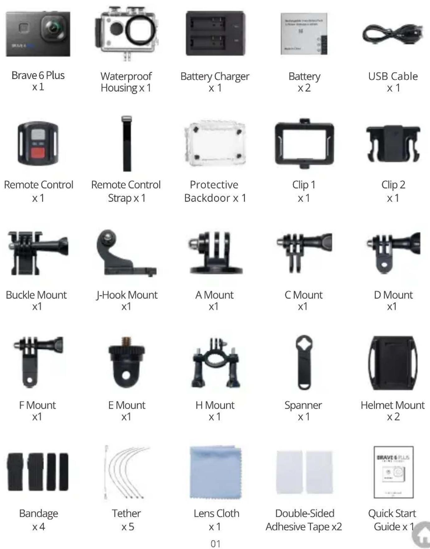 Akaso Brave 6 Plus - What's in the Box - 1