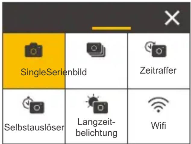 Akaso Brave 6 Plus - Öffnen des Modusmenüs - 2