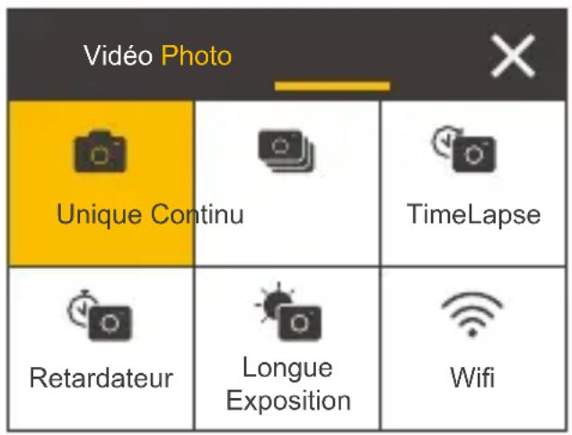 Akaso Brave 6 Plus - Accéder au menu des modes - 2