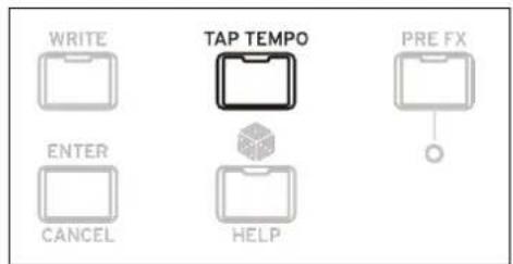 WRITE TAP TEMPO PRE FX ENTER CANCEL HELP