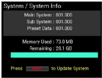 KORG MPS-10 - System Info - 1