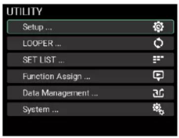 KORG MPS-10 - Menu "UTILITY" - 1