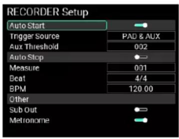 KORG MPS-10 - SAMPLE / RECORDER Setup - 1