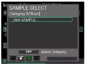 KORG MPS-10 - Quand un fichier de données d'échantillon ('SAMPLE') est sélectionné - 2