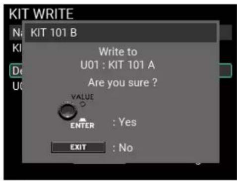 KORG MPS-10 - Sauvegarder un kit ('KIT') - 5