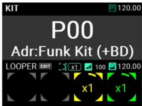 KORG MPS-10 - Affichage de la fonction Looper - 1