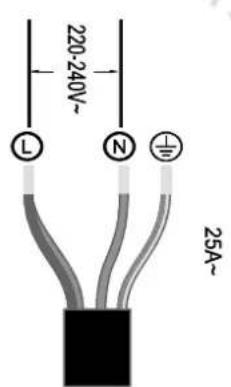 220-240V~ L N 25A~