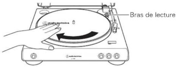 AUDIO TECHNICA AT-LP60xBTB - Rotation du plateau - 1