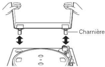 AUDIO TECHNICA AT-LP60xBTB - Installation/dépose du couvercle anti-poussière - 1