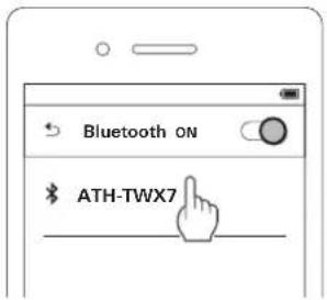 AUDIO TECHNICA ATH-TWX7 - Appairage d'un dispositif Bluetooth - 2