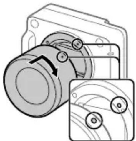 SONY ILX-LR1 - Встановлення об'єктива - 1