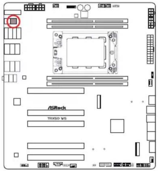 ASROCK TRX50 WS - Embases et connecteurs de la carte mère - 43