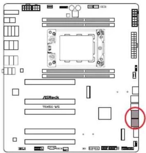 ASROCK TRX50 WS - Embases et connecteurs de la carte mère - 4