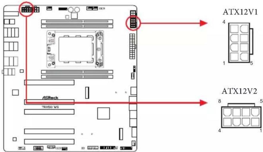 ASROCK TRX50 WS - Embases et connecteurs de la carte mère - 24
