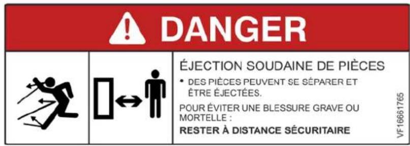 KUBOTA RA2071T - Autocollants DANGER, AVERTISSEMENT et ATTENTION sur la machine - 2