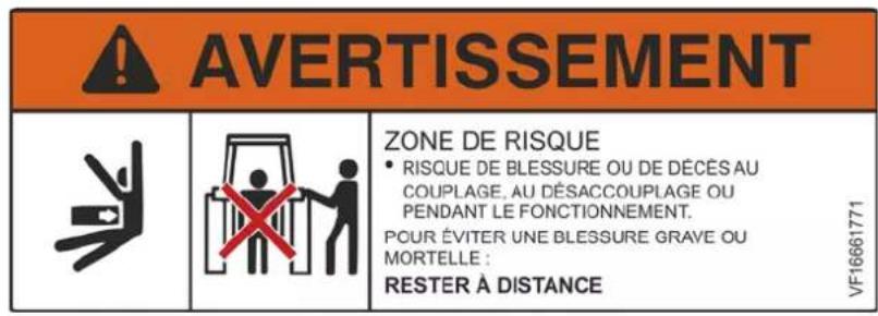 KUBOTA RA2071T - Autocollants DANGER, AVERTISSEMENT et ATTENTION sur la machine - 4