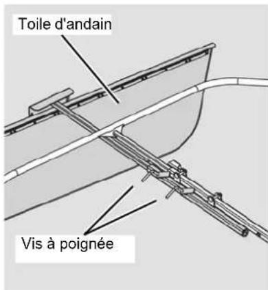 KUBOTA RA2071T - Réglage de la largeur d'andain - 1
