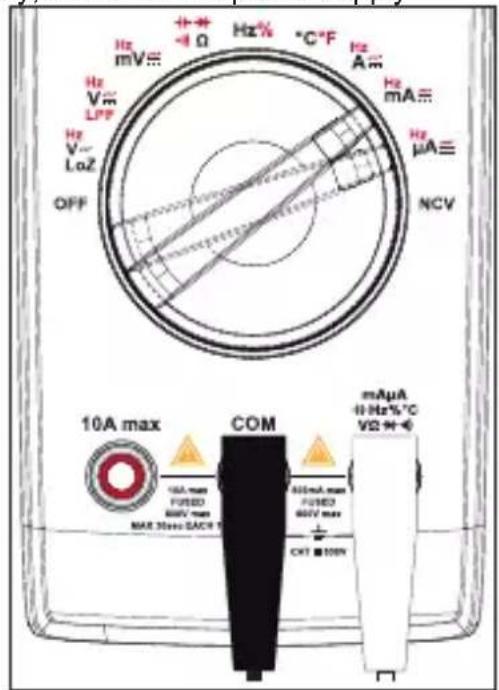 VOLTCRAFT VC191 - This measuring function is suitable for measuring mains current. - 1