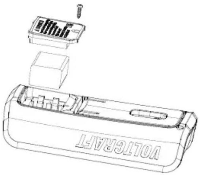 VOLTCRAFT VC191 - Insertion/remplacement des piles - 2