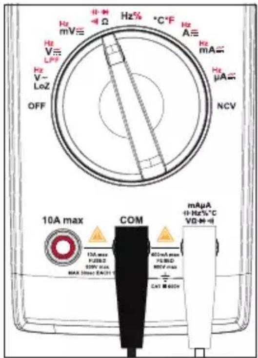 VOLTCRAFT VC191 - f) Diode test (▶+ - 2