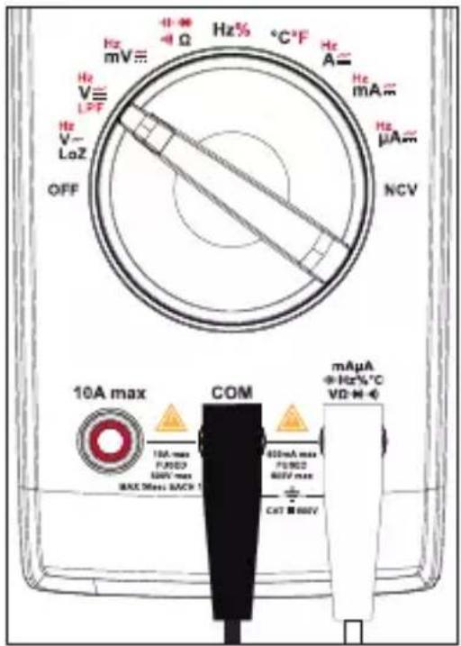 VOLTCRAFT VC191 - b) Mesure de la tension CC/CA - 2