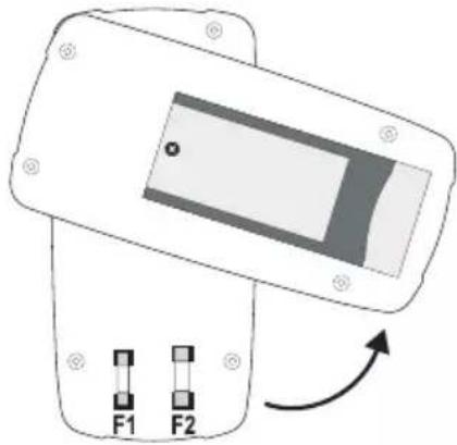 VOLTCRAFT DT-TEST-KIT 150 - Proceed as follows for fuse replacement: - 2