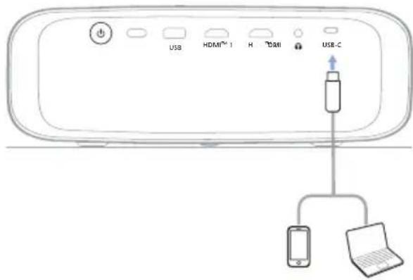 PHILIPS NeoPix 730 NPX730 - Branchement à des appareils à sortie USB-C - 1