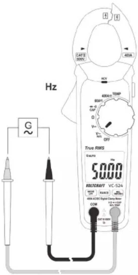 VOLTCRAFT VC-524 - Procédez comme suit pour mesurer les fréquences : - 1