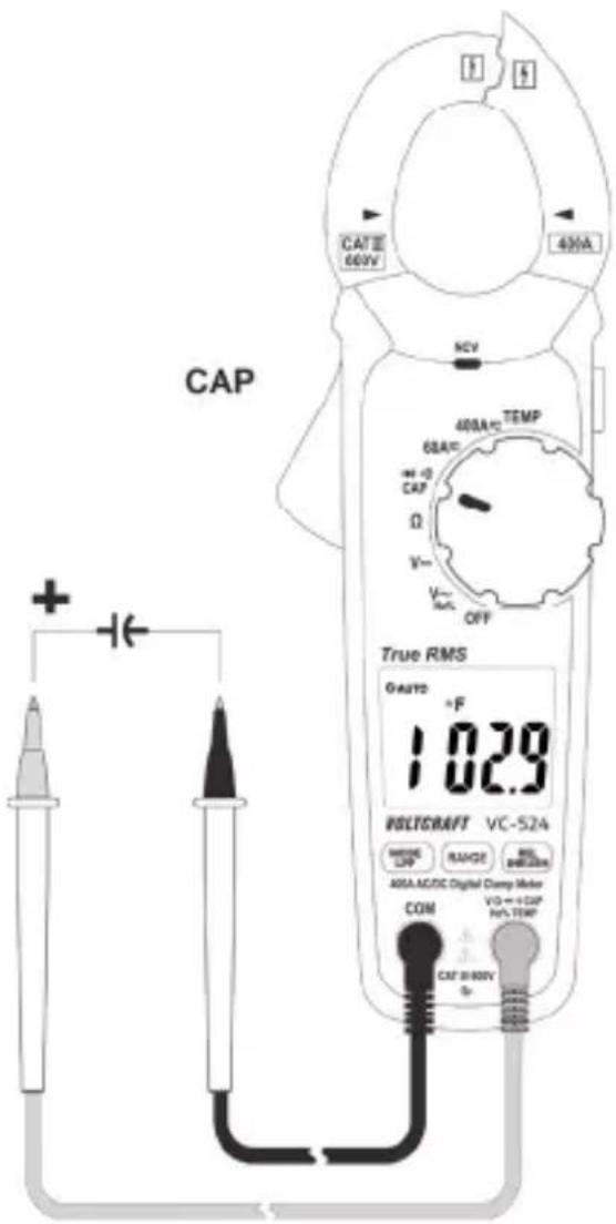 VOLTCRAFT VC-524 - Measuring capacitance - 3