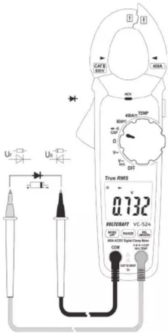 VOLTCRAFT VC-524 - Diode test - 2