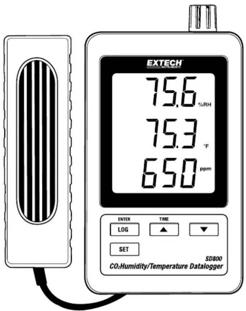 Extech SD800 - Enregistreur de données CO₂/d'humidité/température/ - 1