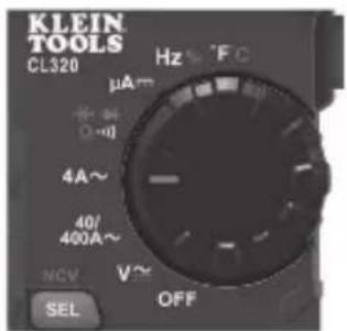 Klein Tools CL320 - AC CURRENT (LESS THAN 400A) - 3