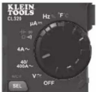 Klein Tools CL320 - AC CURRENT (LESS THAN 400A) - 2