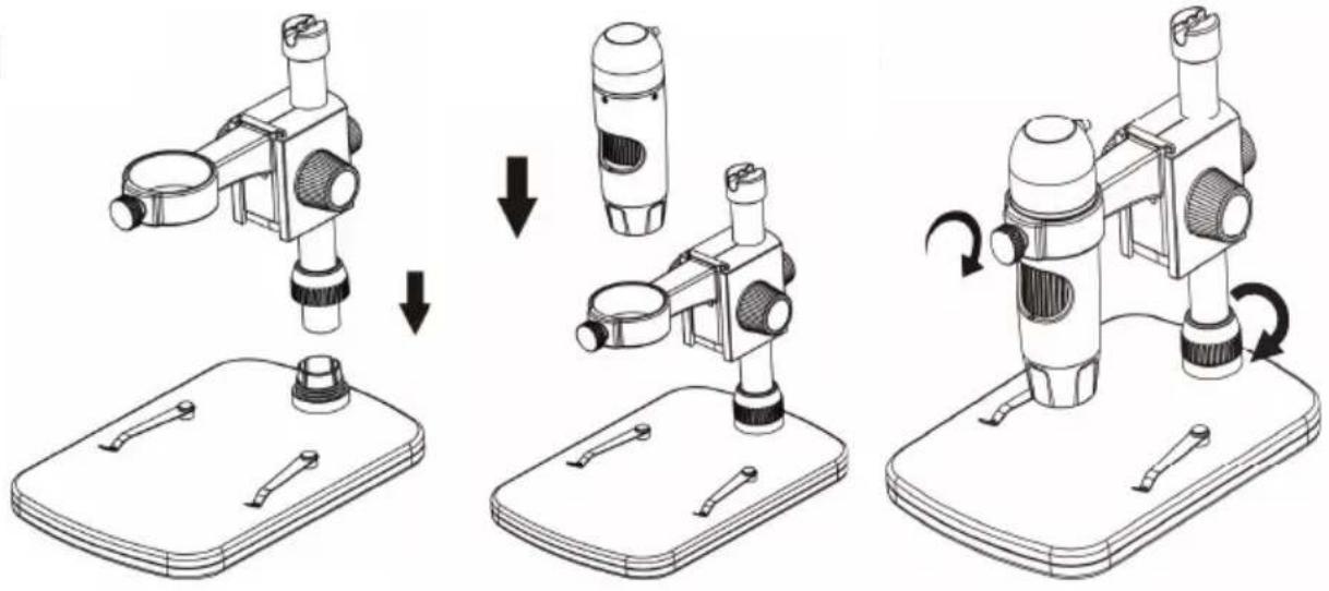 Toolcraft DigiMicro Profi - Mise en place du microscope - 2