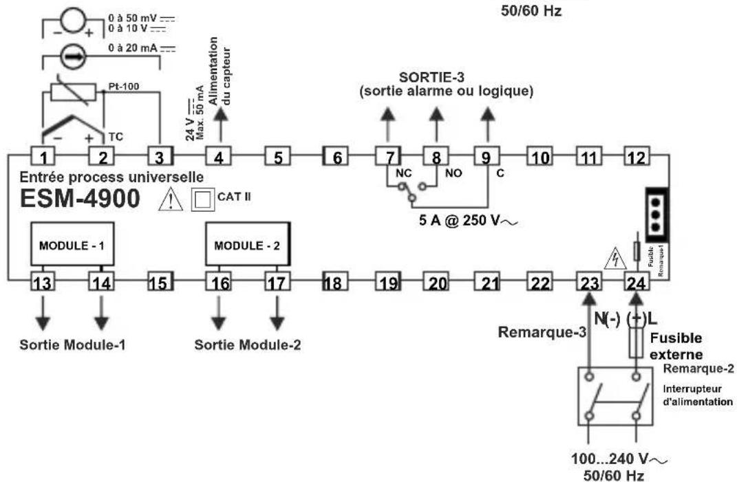 Emko ESM-4900 - Câblages électriques - 2