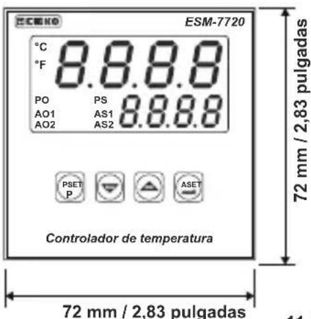 Emko ESM-7720 - Encastre del panel: - 10