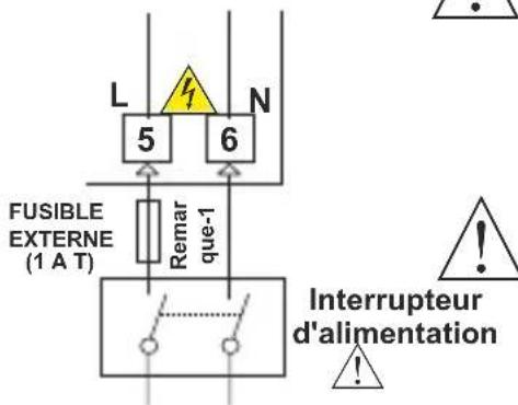 Emko ESM-3711-CN - Connexion de l'entrée de la tension d'alimentation de l'appareil - 1