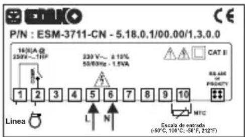 Emko ESM-3711-CN - DIAGRAMA DE CONEXIÓN DE 230 V - 1