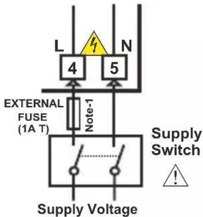 Emko EZM-3735 - Supply Voltage Input Connection of the Device - 1