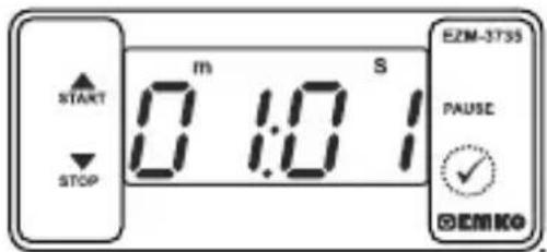 Emko EZM-3735 - Cambiar y guardar el valor establecido de tiempo - 4