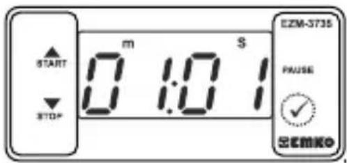 Emko EZM-3735 - Modification et enregistrement de la valeur temps de consigne - 3