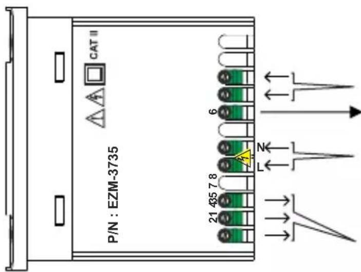 Emko EZM-3735 - Schéma de câblage électrique - 1