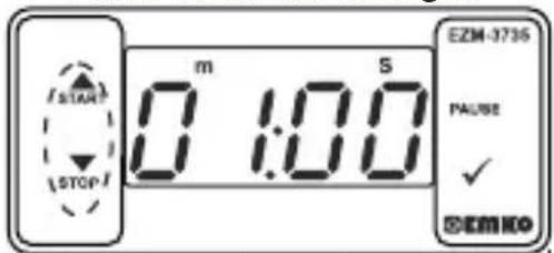Emko EZM-3735 - Modification et enregistrement de la valeur temps de consigne - 2