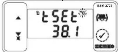 Emko ESM-3722 - Modifica e salvataggio del valore impostato della temperatura e umidità - 4