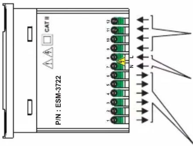 Emko ESM-3722 - Elektrisches Anschlussschema - 1