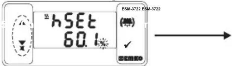 Emko ESM-3722 - Modification et enregistrement de la valeur de consigne pour la température et l'humidité - 3