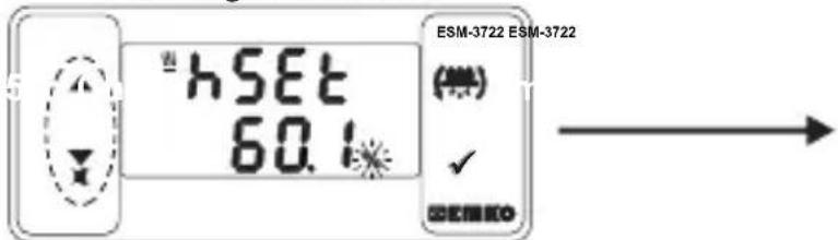 Emko ESM-3722 - Ändern und Speichern des Temperatur- und Feuchtigkeitssollwerts - 3