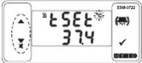 Emko ESM-3722 - Cambiar y guardar el valor establecido de temperatura y de humedad - 4